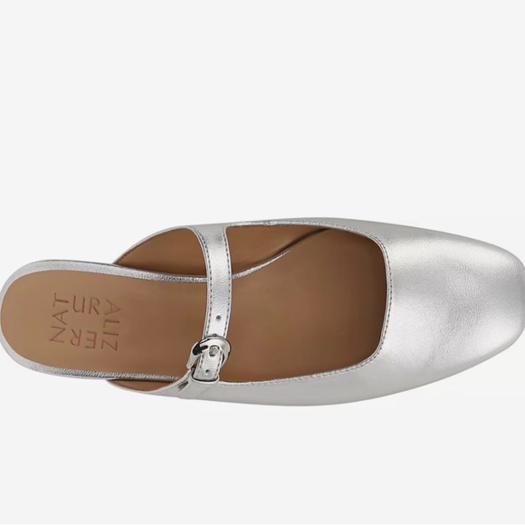 Naturalizer Apple Mule Silver Shoes Flats Slip On - Picture 2 of 11